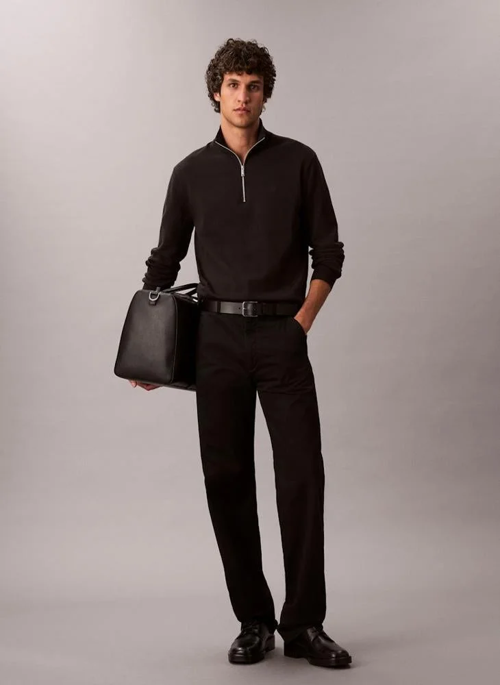 CALVIN KLEIN  Quarter Zip Cotton Jumper for Men | Best Price UAE