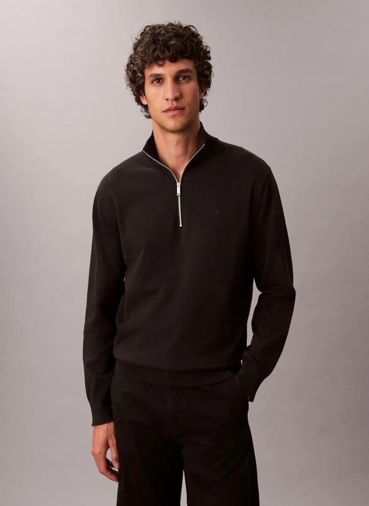 Quarter Zip Cotton Jumper
