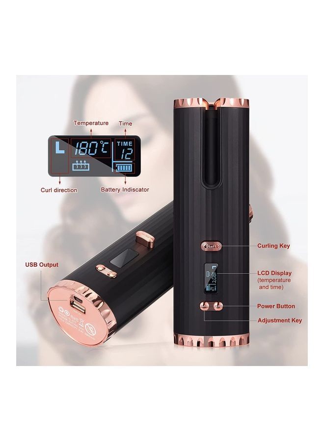 NIBEMINENT Wireless Automatic Hair Curler With Adjustable Temperature And Timer Multicolour - Image 2