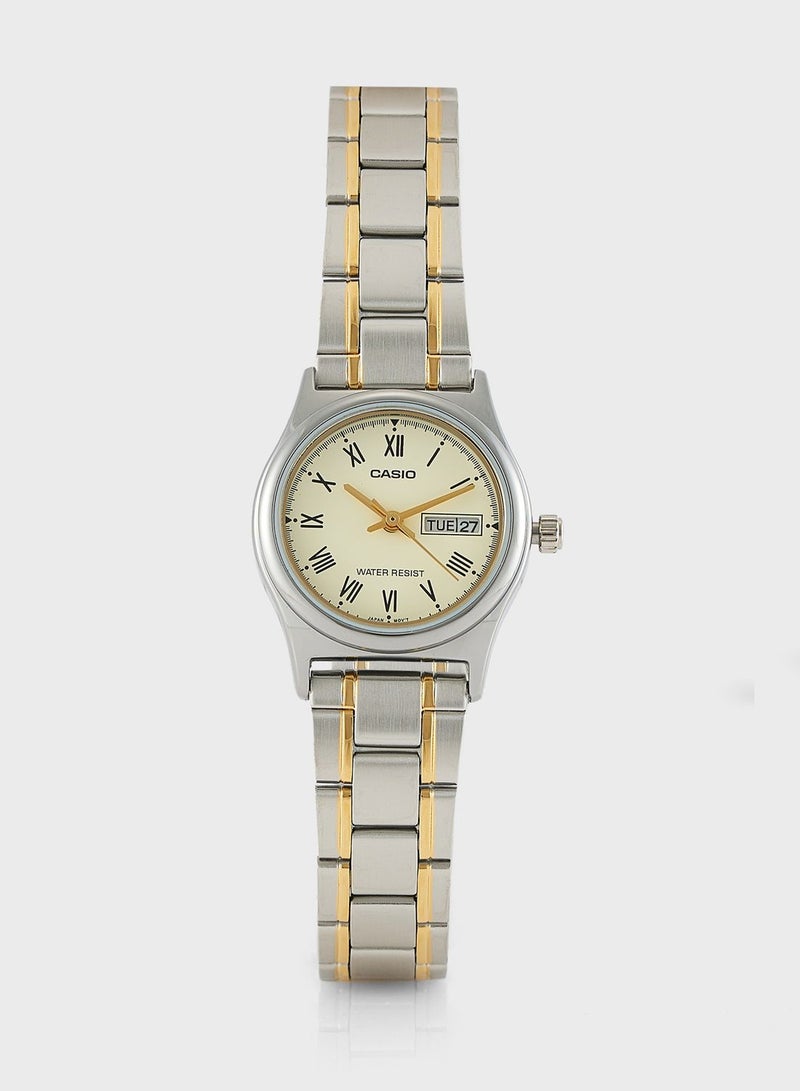 كاسيو ساعة يد بعقارب وسوار من الفولاذ - Image 1