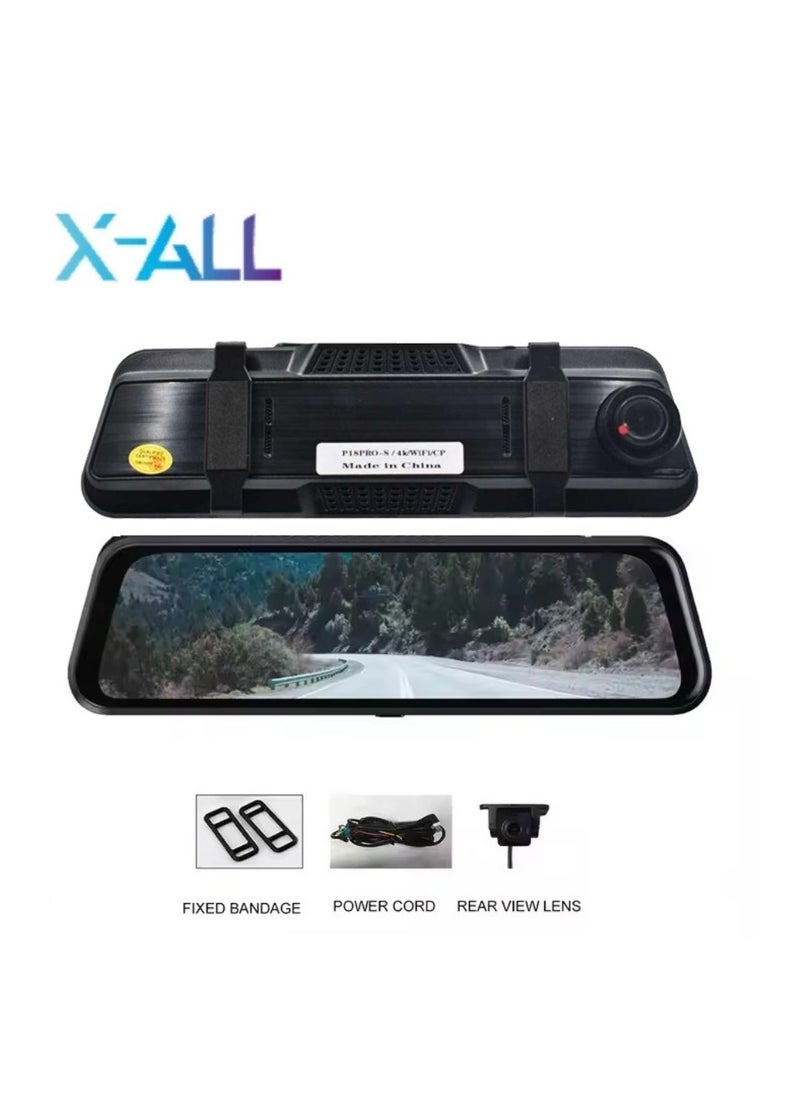 X-All Dash cam mirrors  4K front+ 2K rear + Wi-Fi + CarPlay  - Image 1