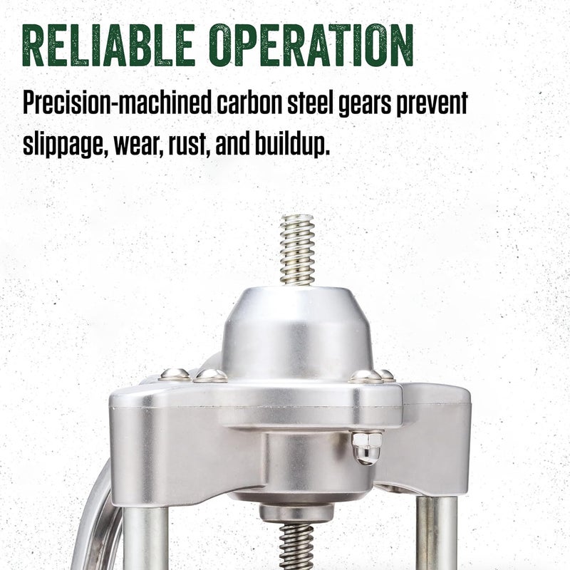 LEM جهاز حشو النقانق العمودي من LEM Products بسعة 5 أرطال من الفولاذ المقاوم للصدأ مع أنابيب حشو بلاستيكية - Image 3