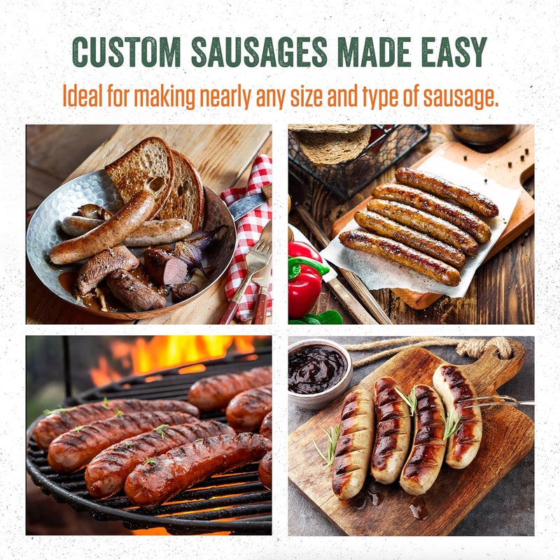 LEM جهاز حشو النقانق العمودي من LEM Products بسعة 5 أرطال من الفولاذ المقاوم للصدأ مع أنابيب حشو بلاستيكية - Image 5