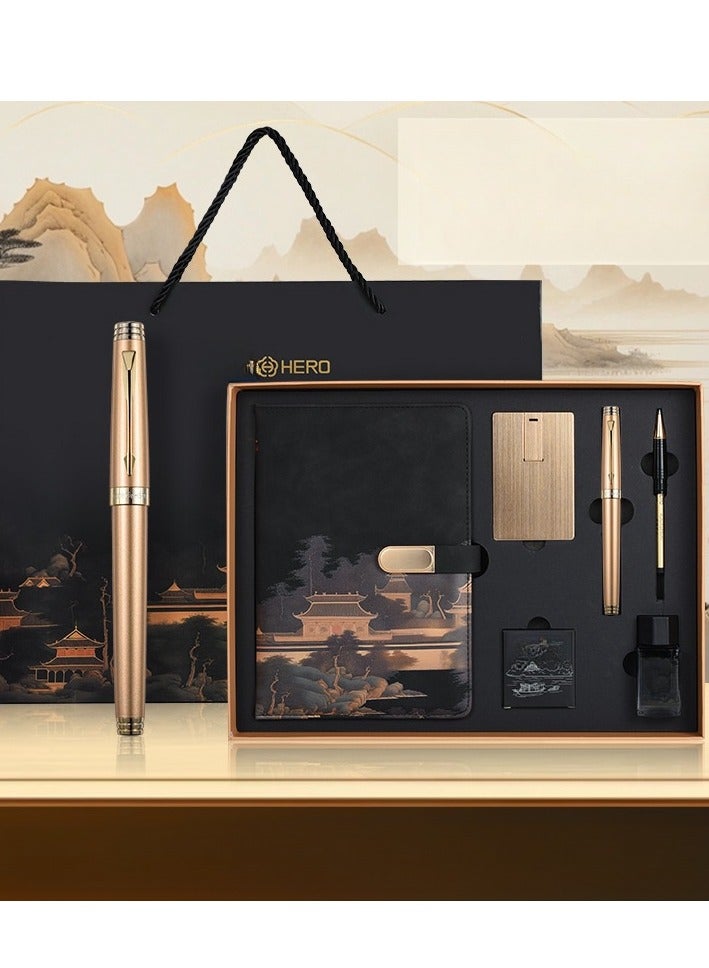 Hero [ Golden List Nomination Six Piece Gift Set] Hero Pen Gift Box Set for Business and Office Gifts Selection - Image 1