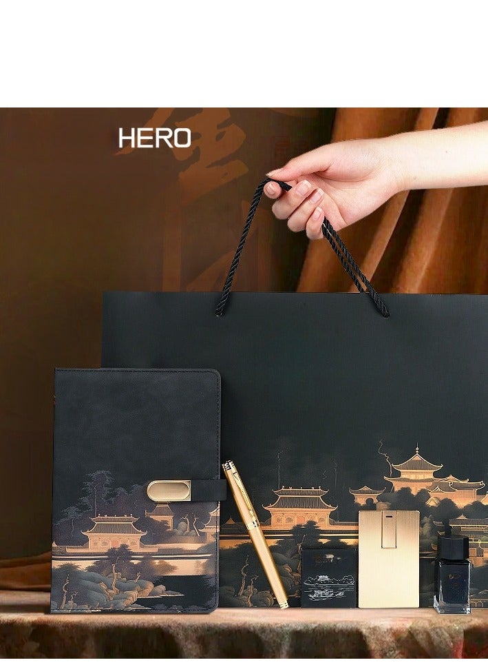 Hero [ Golden List Nomination Six Piece Gift Set] Hero Pen Gift Box Set for Business and Office Gifts Selection - Image 2