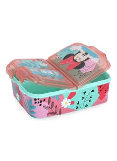 STOR 3-Compartment Minnie Mouse Theme BPA-Free Airtight Sandwich Box Multicolour 6.7 x 19.5 x 16.5 cm  - Image 4