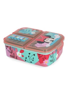 STOR 3-Compartment Minnie Mouse Theme BPA-Free Airtight Sandwich Box Multicolour 6.7 x 19.5 x 16.5 cm  - Image 2