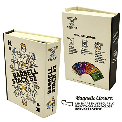 Stack 52 Barbell Exercise Cards. Weight Lifting Playing Card Game. Video Instructions Included. Bodybuilding, Strength Training, and Crossfit Workouts. Home Gym Fitness Program. (2019 Update) - Image 3