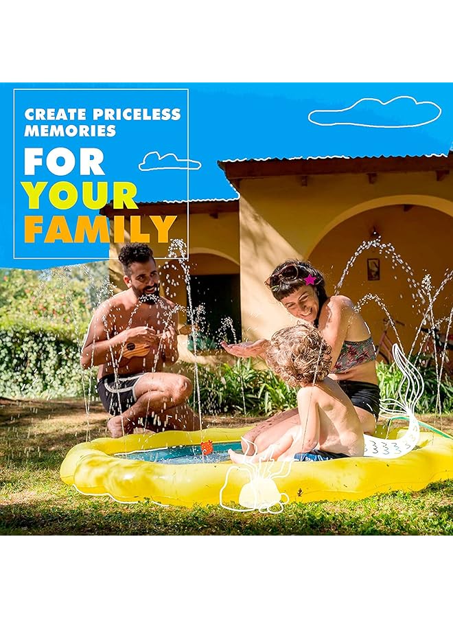 KASTWAVE Splash Pad For Toddlers Sprinkler For Kids Water Party Spray Play Mat Baby Wading Pool For Learning Toy Water Pad “From A To Z” Outdoor Swimming Pool For Babies And Toddlers - Image 4