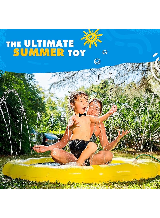 KASTWAVE Splash Pad For Toddlers Sprinkler For Kids Water Party Spray Play Mat Baby Wading Pool For Learning Toy Water Pad “From A To Z” Outdoor Swimming Pool For Babies And Toddlers - Image 5