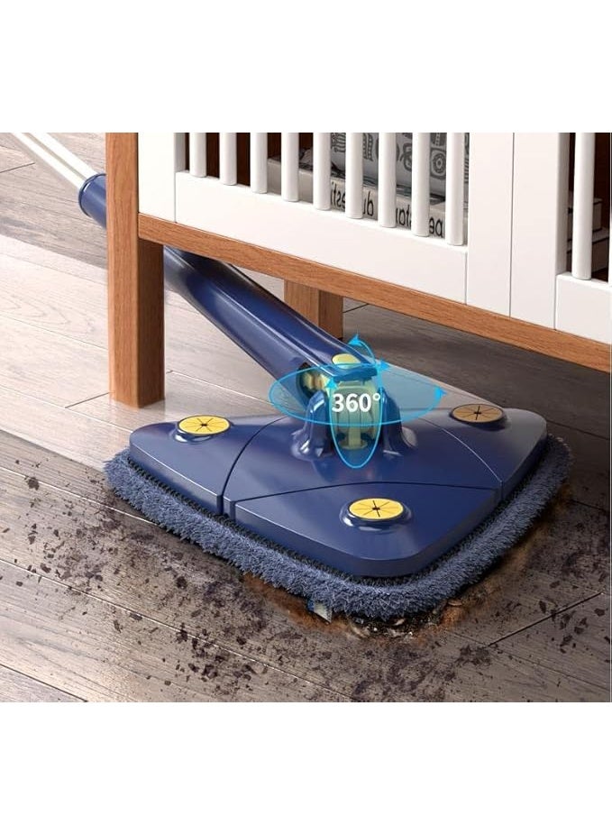 المساحة المثلثة قابله للدوران 360 درجه - مساحة ممسحة الشكل مقبض من الفولاذ المقاوم للصدأ وسريعة الجفاف قابلة لإعادة الاستخدام لتنظيف الرطب والجاف للالأرضيات والحائط والسسقف نافذة - مساحة مثلث الاصاريه - Image 1