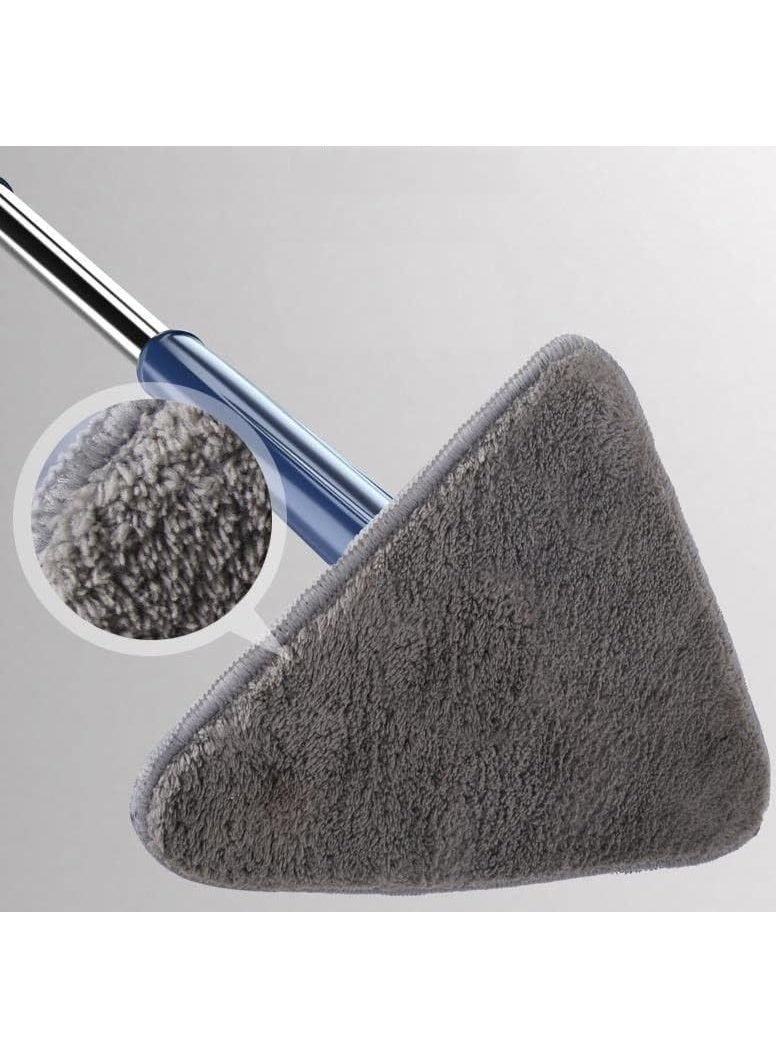 المساحة المثلثة قابله للدوران 360 درجه - مساحة ممسحة الشكل مقبض من الفولاذ المقاوم للصدأ وسريعة الجفاف قابلة لإعادة الاستخدام لتنظيف الرطب والجاف للالأرضيات والحائط والسسقف نافذة - مساحة مثلث الاصاريه - Image 3