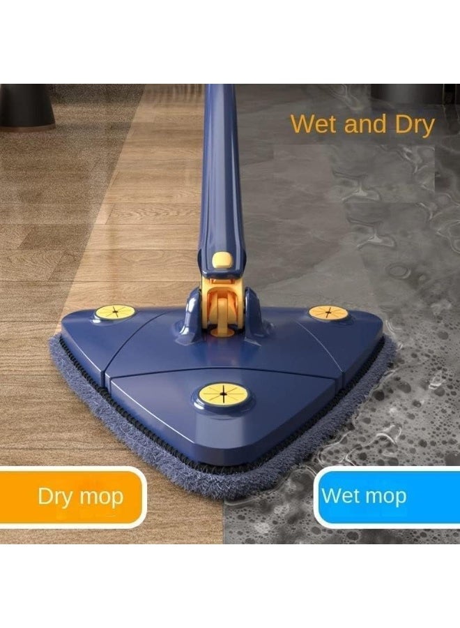 المساحة المثلثة قابله للدوران 360 درجه - مساحة ممسحة الشكل مقبض من الفولاذ المقاوم للصدأ وسريعة الجفاف قابلة لإعادة الاستخدام لتنظيف الرطب والجاف للالأرضيات والحائط والسسقف نافذة - مساحة مثلث الاصاريه - Image 4