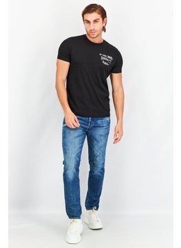 DIESEL Men Crew Neck Short Sleeve Graphic T-Shirt, Black  - Image 3