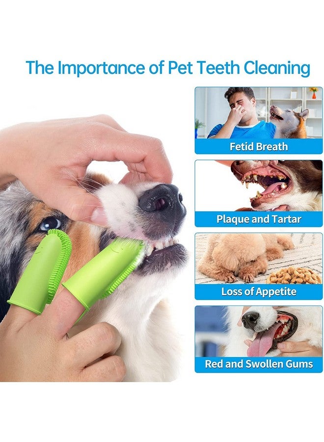 Inralimot Dog Toothbrush Cat Finger, Teeth Cleaning Set Soft Bristles for Easy Dental Care Toothbrush Suitable for Large to Small Dogs Cats and Small Pets Color: Pink or cyan,Manual, Adult - Image 4
