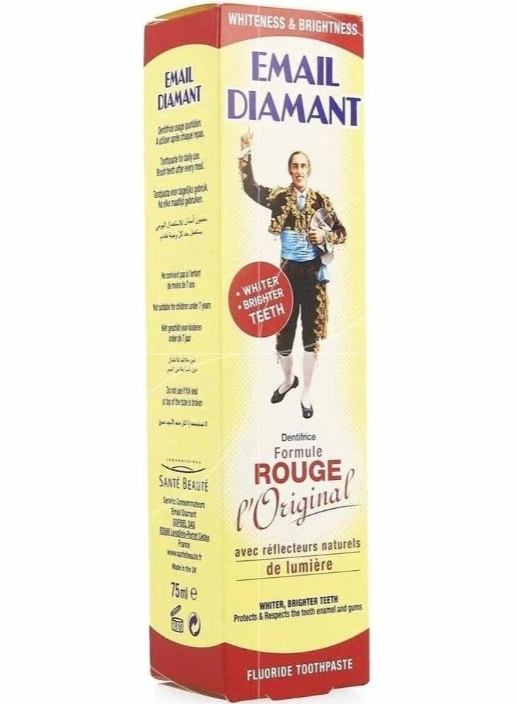 Email Diamant Dentifrice Formula Rouge 75ml