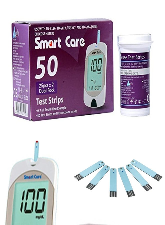 SMARTCARE Smart Care Blood Glucometer Test Strips - 25 Strips (Pack of 2) - Image 5