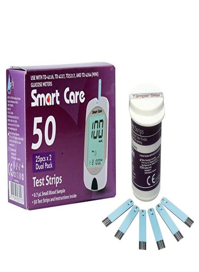 SMARTCARE Smart Care Blood Glucometer Test Strips - 25 Strips (Pack of 2) - Image 1