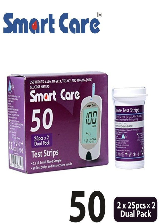 SMARTCARE Smart Care Blood Glucometer Test Strips - 25 Strips (Pack of 2) - Image 4