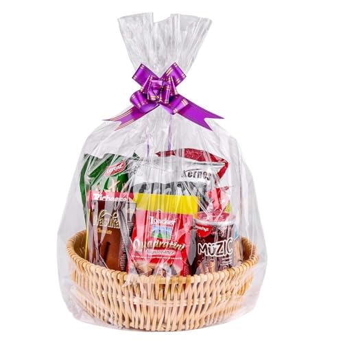 Awpeye Clear Basket Bags 20Pack Large Cellophane Gift Bags for Baskets Cellophane Wrap for Gift 2 Mil Thick 24x30 - Image 2