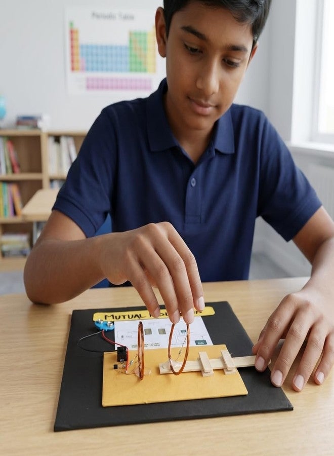 Komodo Craft Mutual Induction Working Model for School Project | Physics Science Exhibition Educational STEM Experiment Model for Students - Image 3