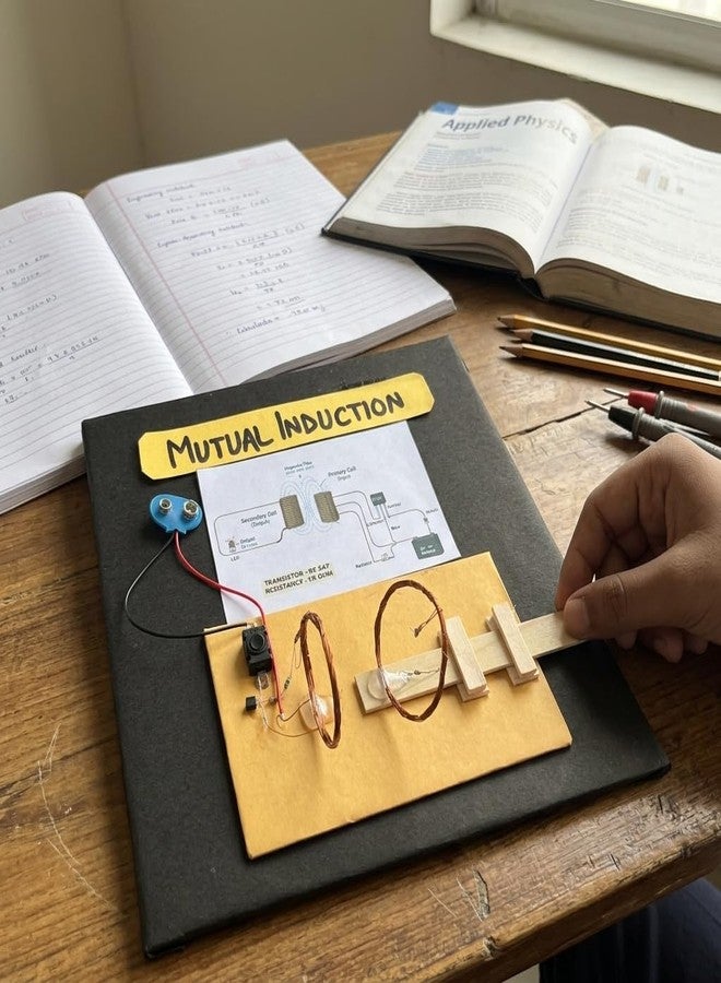 Komodo Craft Mutual Induction Working Model for School Project | Physics Science Exhibition Educational STEM Experiment Model for Students - Image 2
