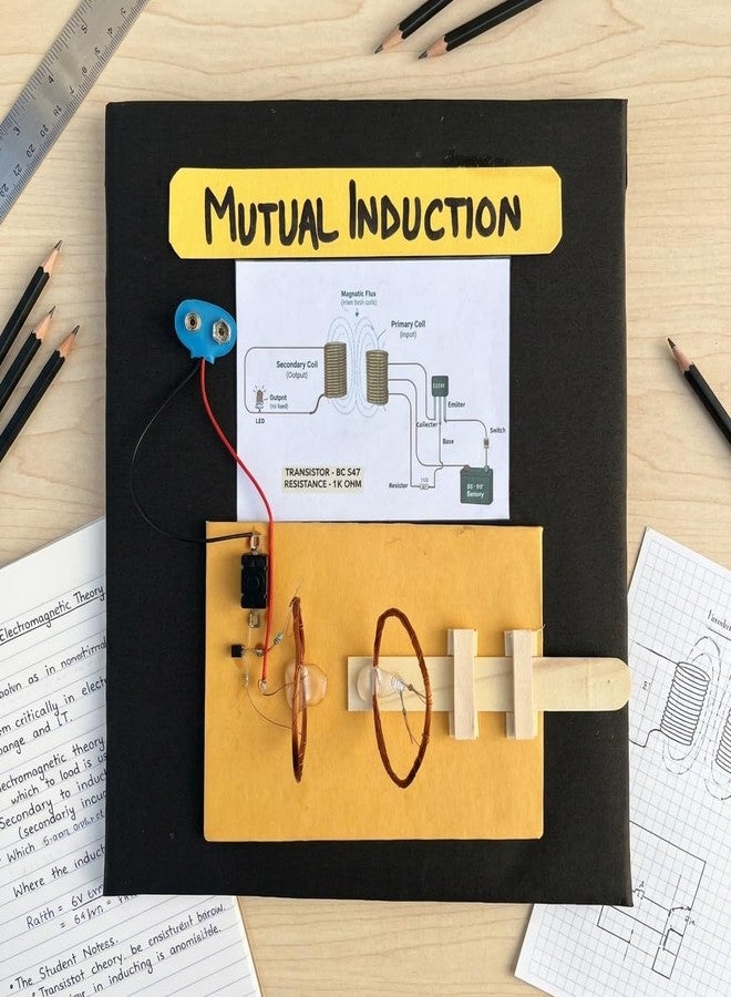 Komodo Craft Mutual Induction Working Model for School Project | Physics Science Exhibition Educational STEM Experiment Model for Students - Image 4