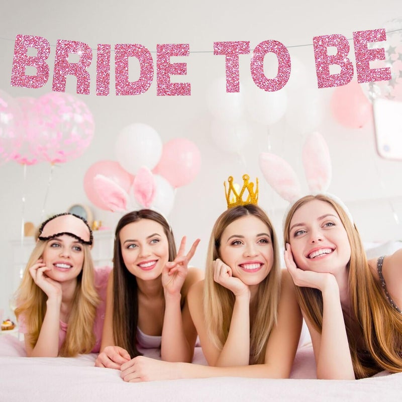 BEISHIDA 116 PCS A-Z Glitter Pink DIY Letter Banner Kit Make Your Own Bannerï¼ŒIncluding 111 Letters and Numbers 3 Rope and 2 Threading Device,Customized for Birthday Graduation Wedding Party Decor - Image 4