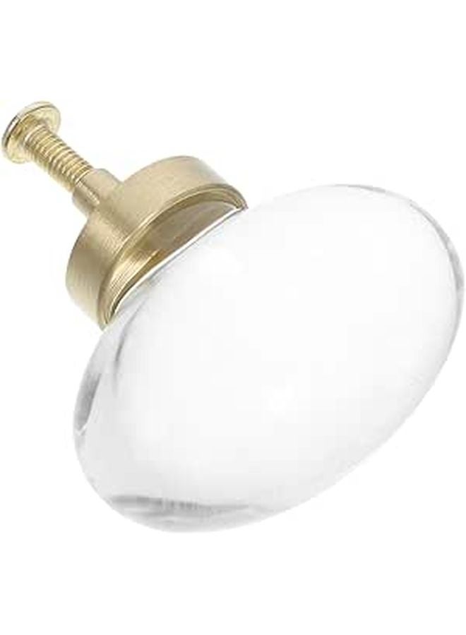 Oval Crystal Cabinet Knobs Metal Pearl Drawer Handles Decorative Wardrobe Pulls - Image 1
