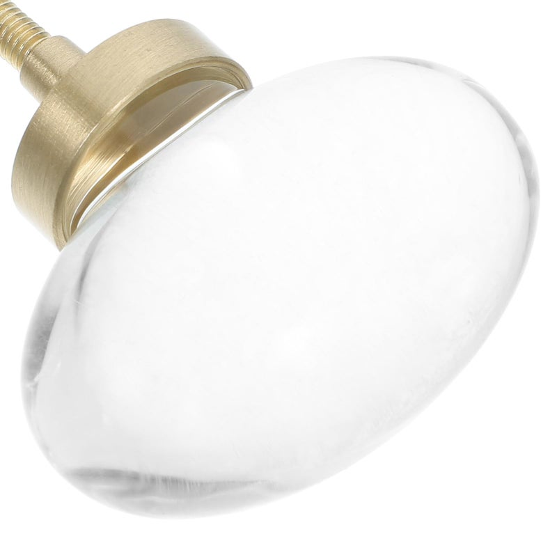 Oval Crystal Cabinet Knobs Metal Pearl Drawer Handles Decorative Wardrobe Pulls - Image 4