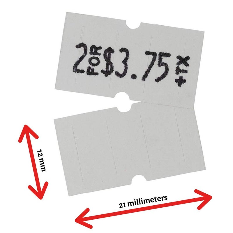 Perco 1 Line Freezer Adhesive White Labels - 1 Sleeve, 8,000 Blank Pricing Labels for Perco 1 Line Price and Date Guns - Image 4