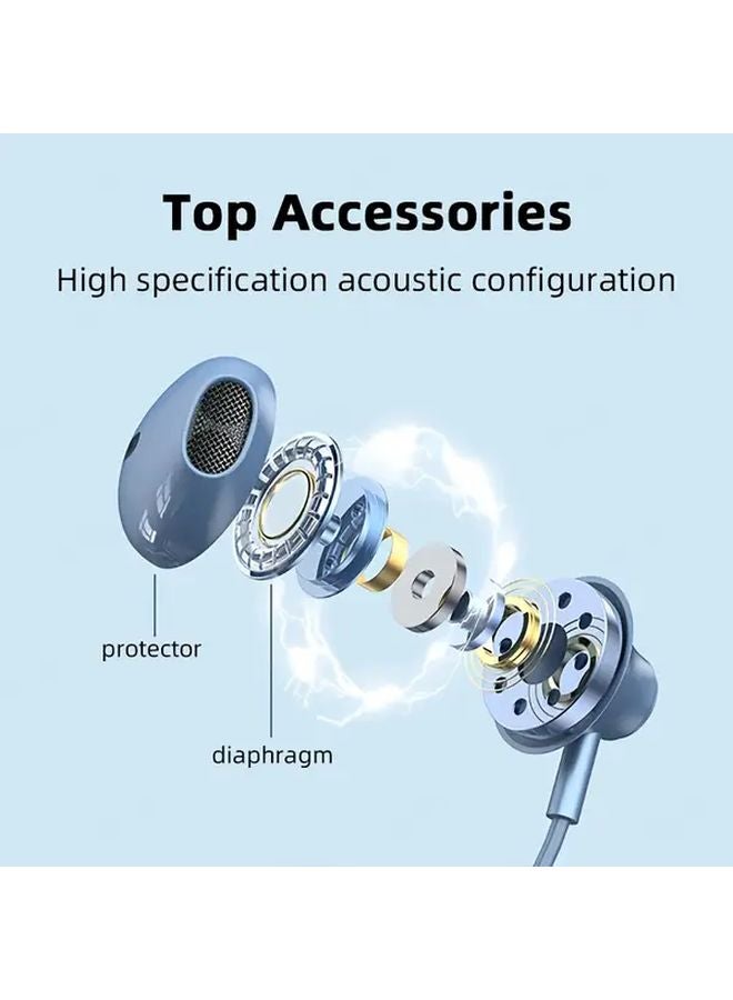 Green 3 5mm Wired Headphones with Microphone for iPhone 15 Galaxy S24 S23 Huawei Redmi - Image 4