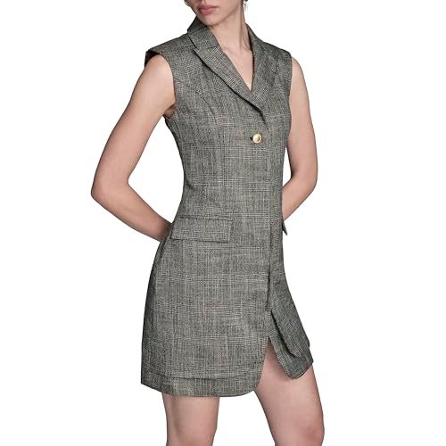BCBGeneration BCBG Women's Sleeveless Collared, Truffle Multi,6 - Image 1