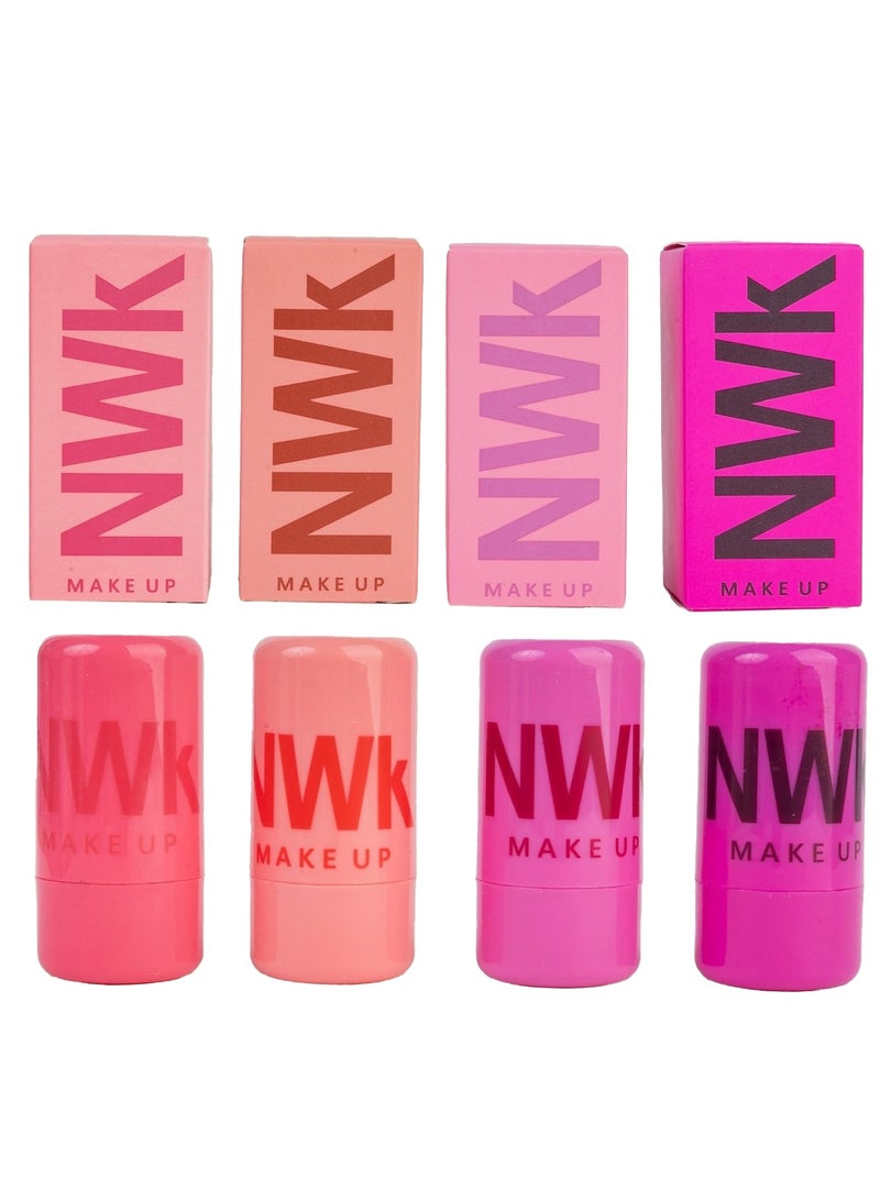 NWK PROFESSIONAL Makeup STICK BLUSH, Lip and Cheek Stain, Watercolour Finish, 4 CUTE Colors - Image 4