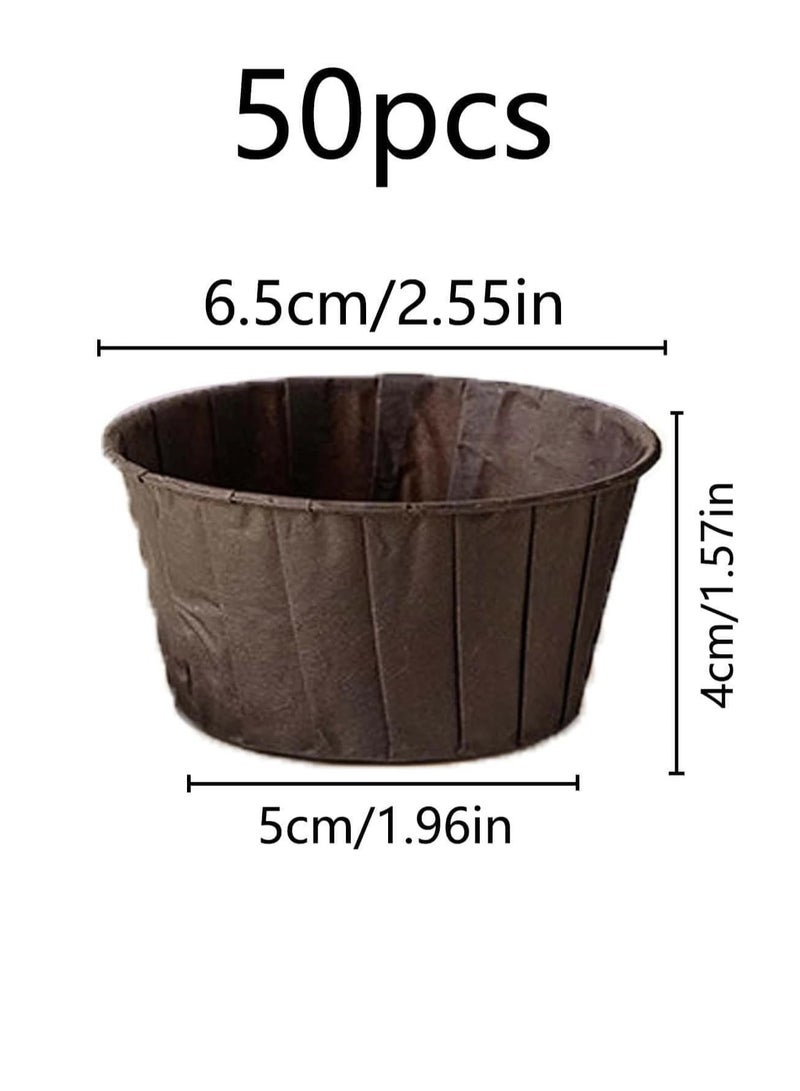 50pcs Cupcake Cups with Oilproof Baking Liners with Aluminum Foil Rims  - Image 2