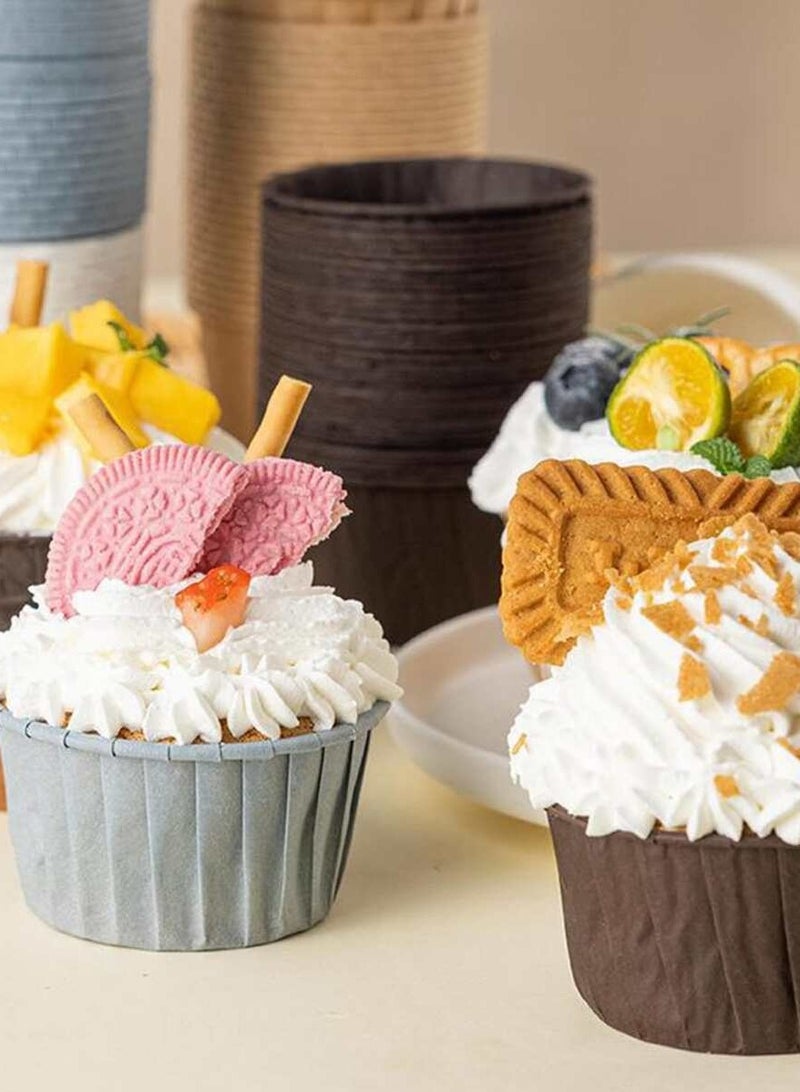 50pcs Cupcake Cups with Oilproof Baking Liners with Aluminum Foil Rims  - Image 4