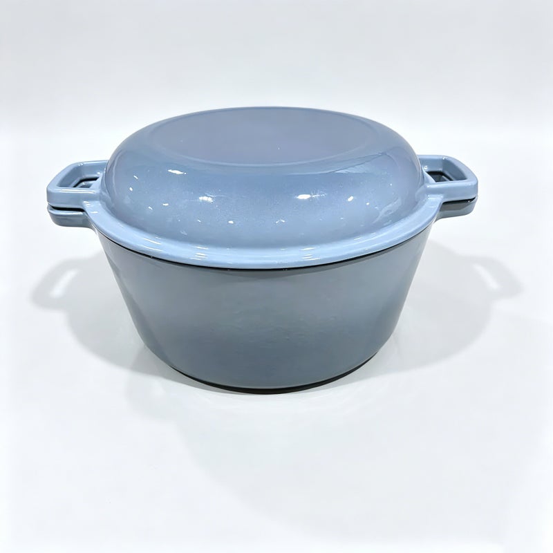 Enamel Cast Iron Pot for Home Use - Thickened Enameled Stew Pot Compatible with Induction & Gas  Cooktops - Image 1