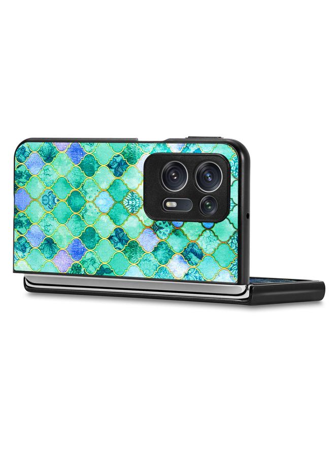 اس-توب جراب لهاتف OPPO Find N2، جراب خلفي من الجلد برسومات ملونة - Image 5