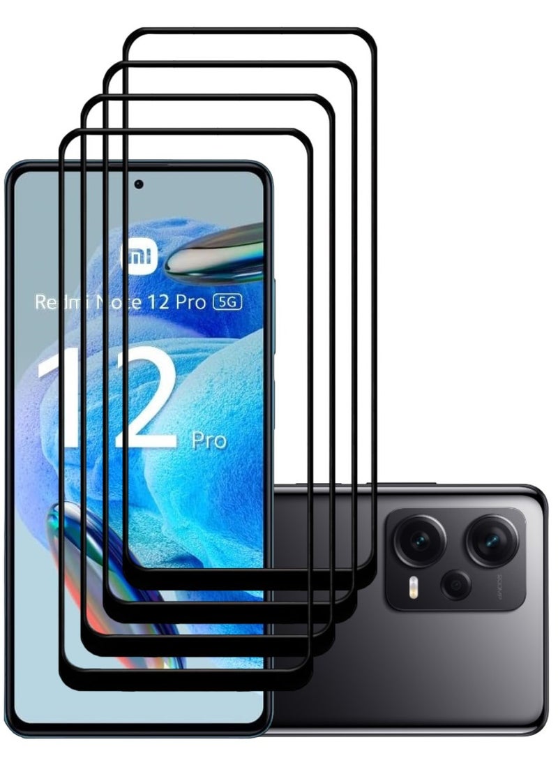 ACLIX 4 Pieces Antistatic ESD Dustproof Premium Quality High Definition Tempered Glass Screen Protector Designed For Xiaomi Redmi Note 12 Pro - Image 1