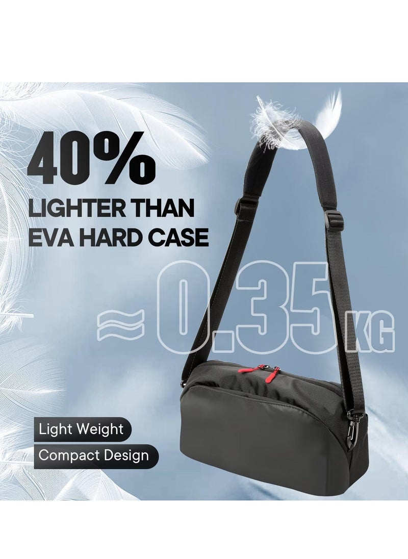 Carrying Case Compatible with Steam Deck & Rog Ally, Portable Travel Case for Rog Ally Steam Deck & Accessories, Soft Sling Shoulder Carry Bag Daily Travel Game Bag