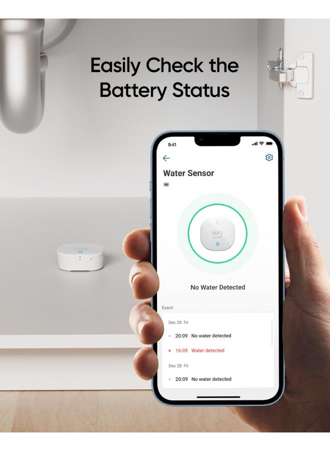 eufy Security Water and Freeze Sensor with Remote Alerts, IP65 Waterproof, 2-Year Battery Life, HomeBase Required, Compatible with HomeBase 2 and 3, Optional 24/7 Protection Service, App Control - Image 4