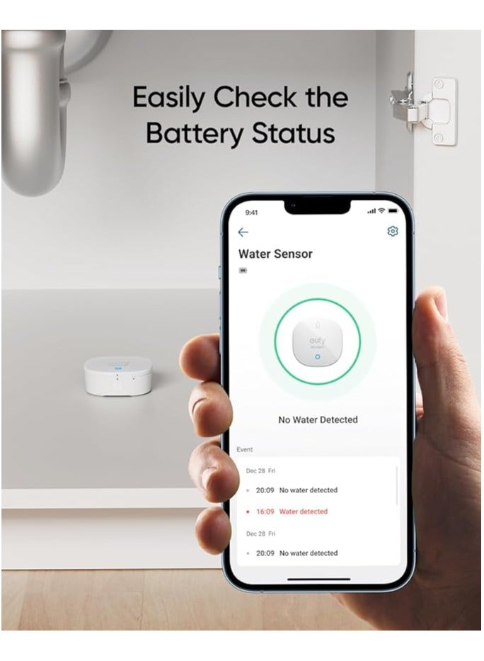 eufy Security Water and Freeze Sensor with Remote Alerts, IP65 Waterproof, 2-Year Battery Life, HomeBase Required, Compatible with HomeBase 2 and 3, Optional 24/7 Protection Service, App Control - Image 5