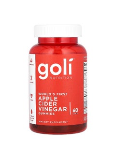 Goli Nutrition Goli Nutrition, Apple Cider Vinegar Gummies, 1,000 mg, 60 Gummies (500 mg per Gummy) 