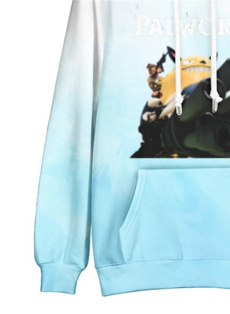 Palworld Phantom Beast Palu Animation Printed Hooded Sweatshirt for Adults and Children - Image 3
