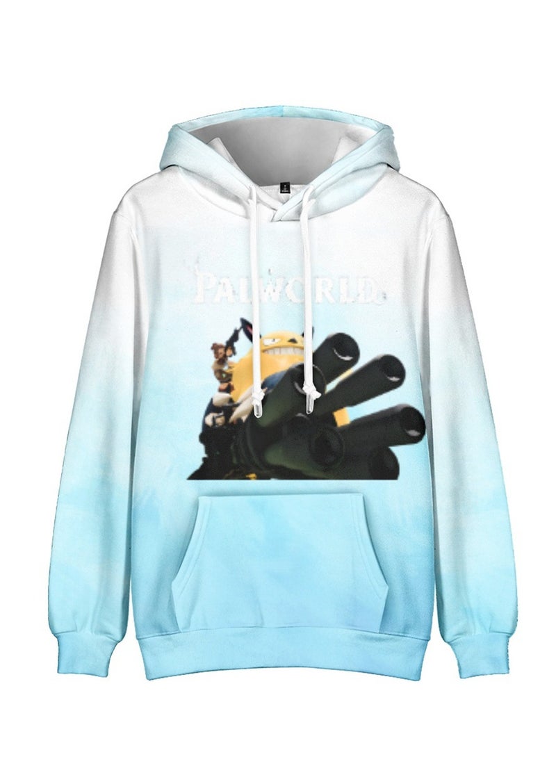 Palworld Phantom Beast Palu Animation Printed Hooded Sweatshirt for Adults and Children - Image 1