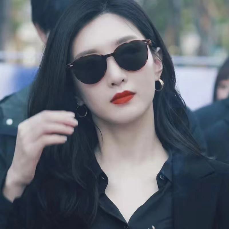 New K-Style Gm Internet Celebrity Fashion Sl Jiang Shuying Same Style Sunglasses Retro Small Frame Slimming Look Popular Street Style Sunglasses - Image 4