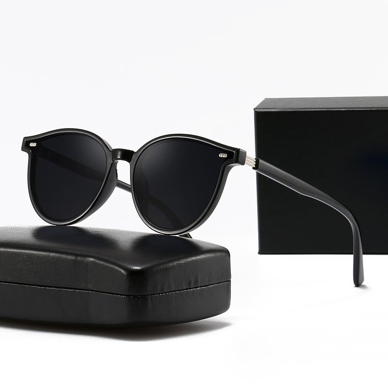 New K-Style Gm Internet Celebrity Fashion Sl Jiang Shuying Same Style Sunglasses Retro Small Frame Slimming Look Popular Street Style Sunglasses - Image 3
