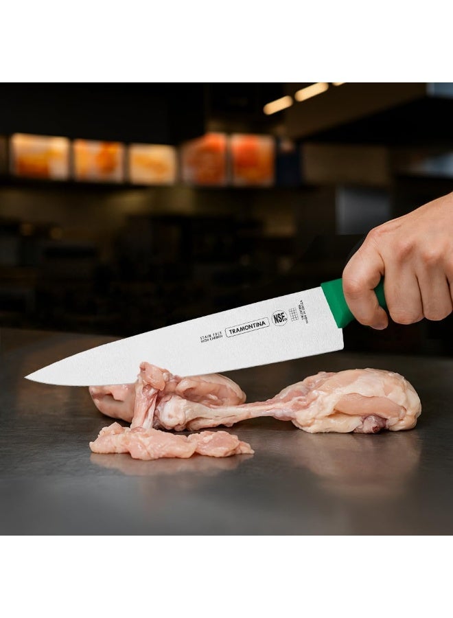 ترامونتينا سكين ترامونتينا الاحترافية للحوم مقاس 6 بوصات بشفرة من الفولاذ المقاوم للصدأ ومقبض من البولي بروبيلين الأخضر مع حماية مضادة للميكروبات - Image 2