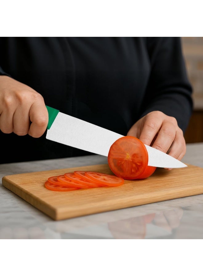 ترامونتينا سكين ترامونتينا الاحترافية للحوم مقاس 6 بوصات بشفرة من الفولاذ المقاوم للصدأ ومقبض من البولي بروبيلين الأخضر مع حماية مضادة للميكروبات - Image 4