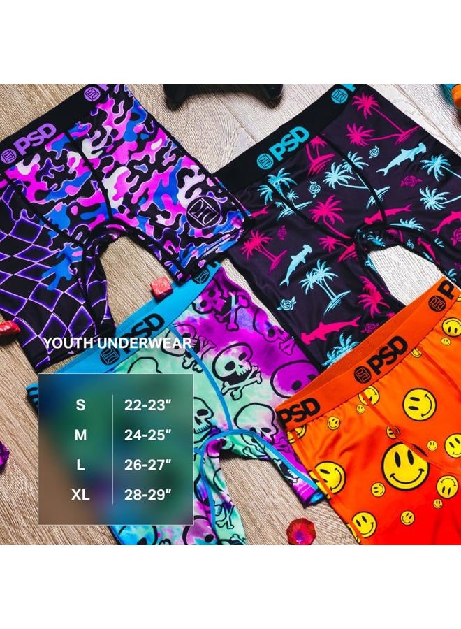 PSD Youth Boy's Camo Print Boxer Briefs - Breathable and Supportive Kids Underwear with Moisture-Wicking Fabric, Dino Camo, M - Image 4